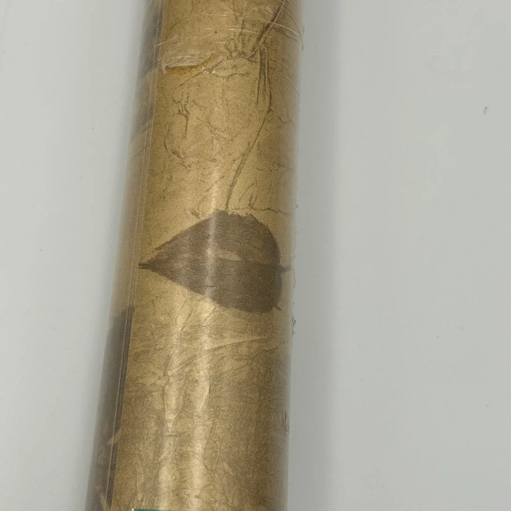 Brewster Gold Textured Wallpaper Roll FD46819 Prepasted Washable 20.5in x 33ft